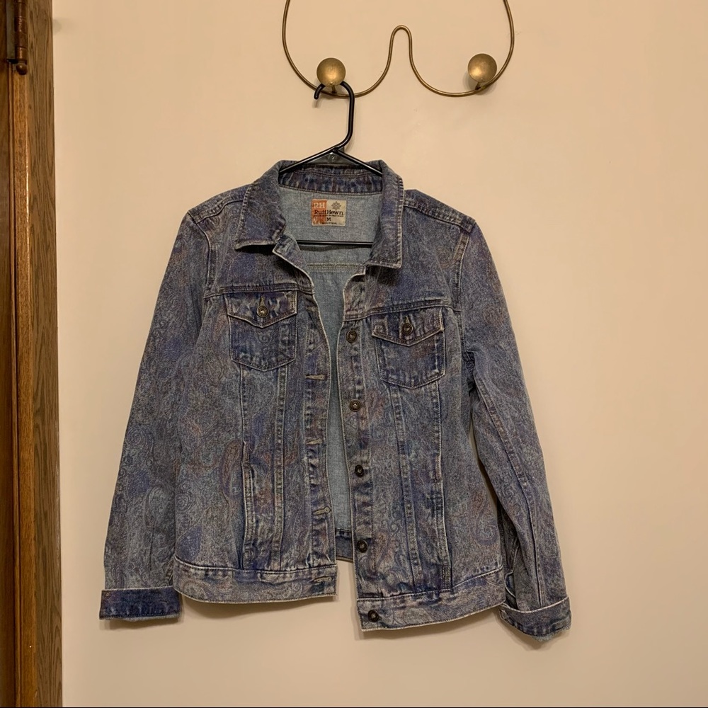 Ruff Hewn Patterned Denim Jacket